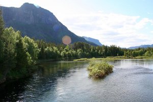 Hinten links in der Bucht sahen wir sie dann!